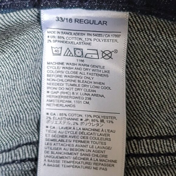 Banana Republic High-Rise Straight-Fit Dark Wash Denim Jeans. Size 33/16 - Picture 4 of 6